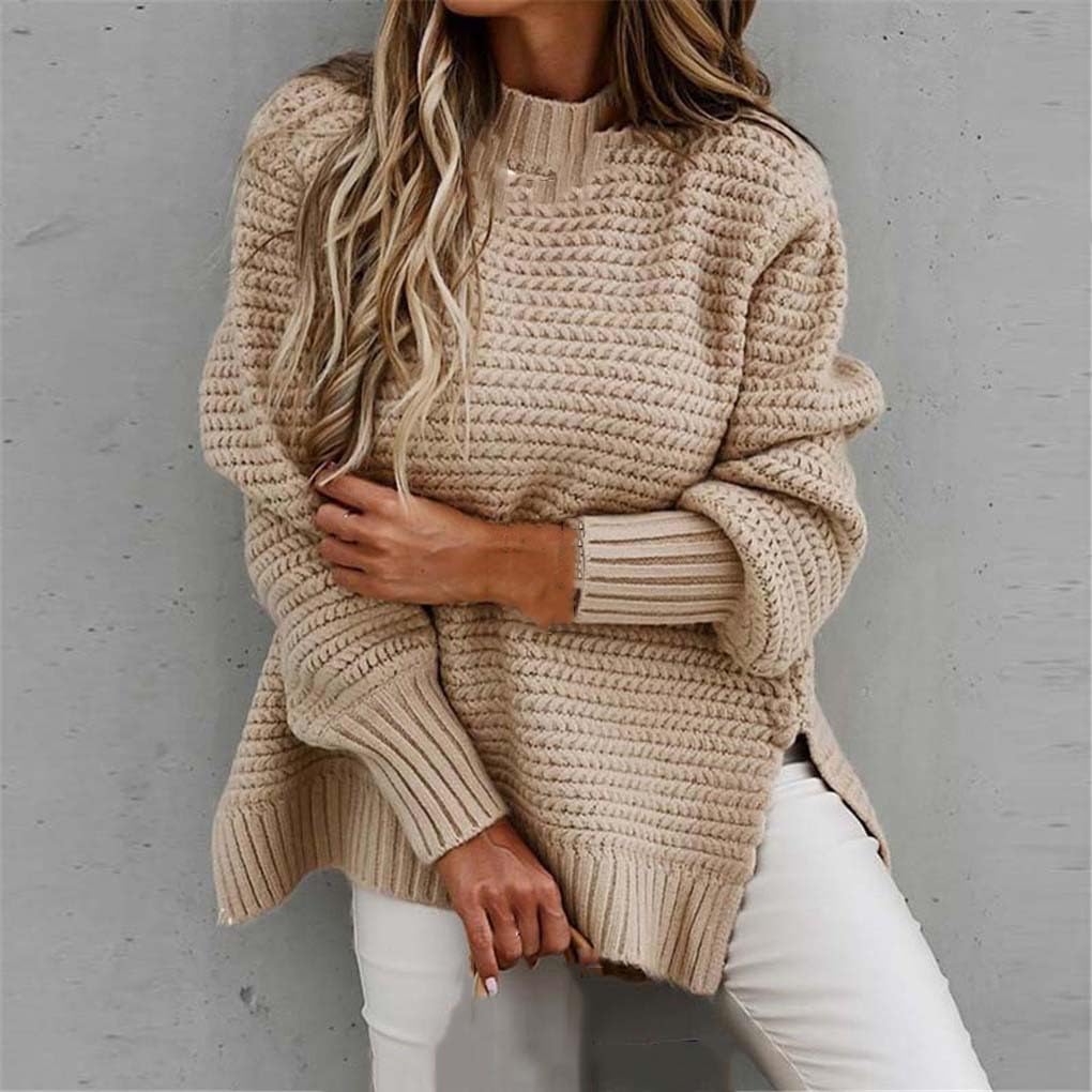 Jesienny sweter z dzianiny damski sweter swetry damskie luźne swetry dla kobiet dzianina