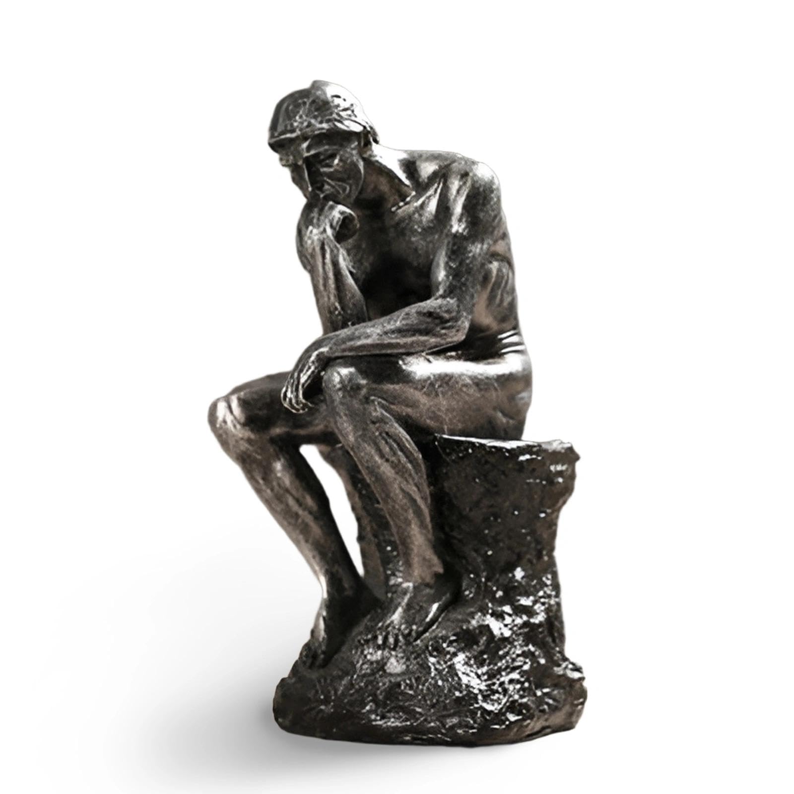 Syfunlv Thinking Man Character Sculpture,Sandstone Resin Thinker Statue Ornaments,Modern Aesthetic Figurine Decoration,for Home Living Room Bedroom Office Shelf Table Desk Bookshelf Decor(Style 3)