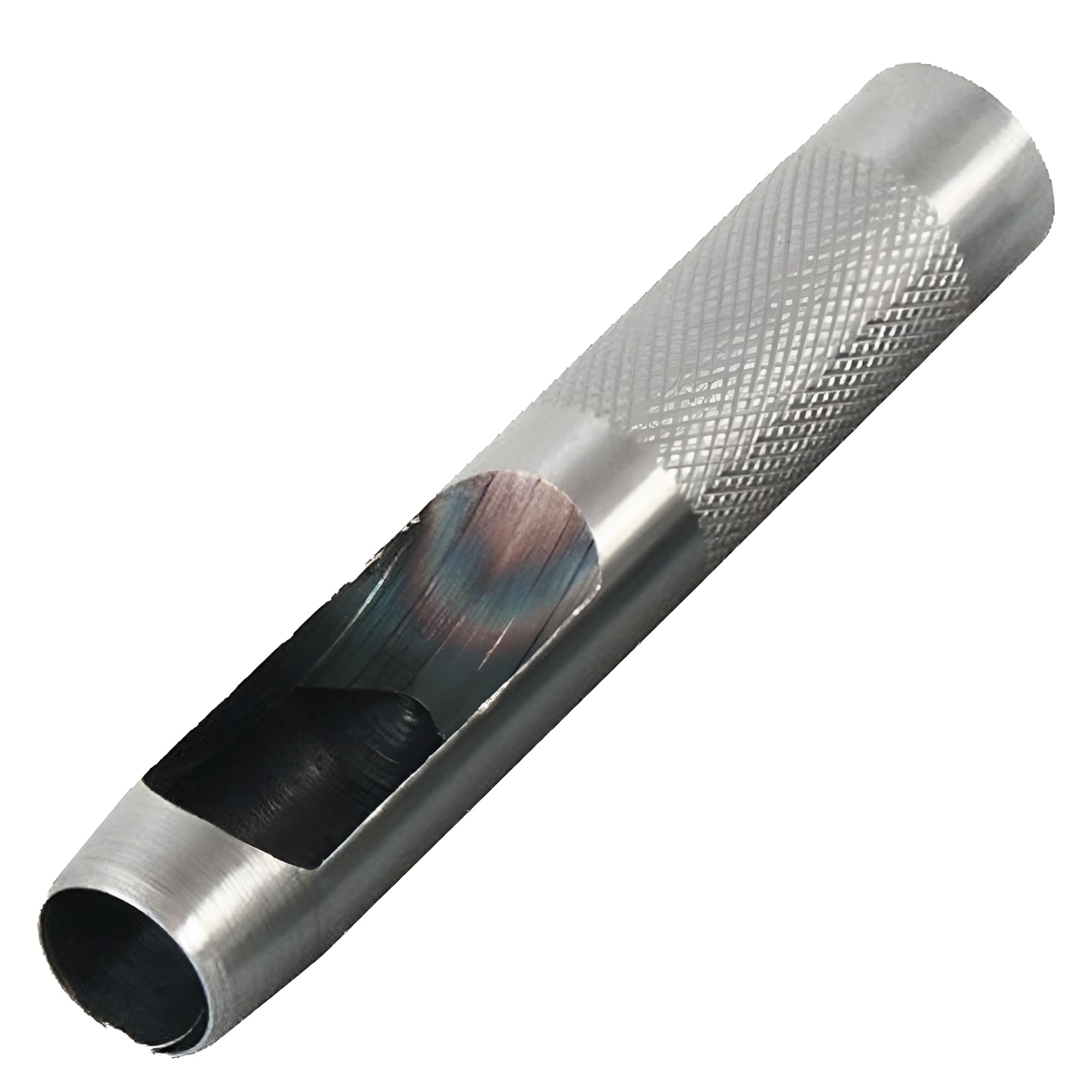 Outil emporte-pièce 40 mm argenté pour percer le cuir et plastique
