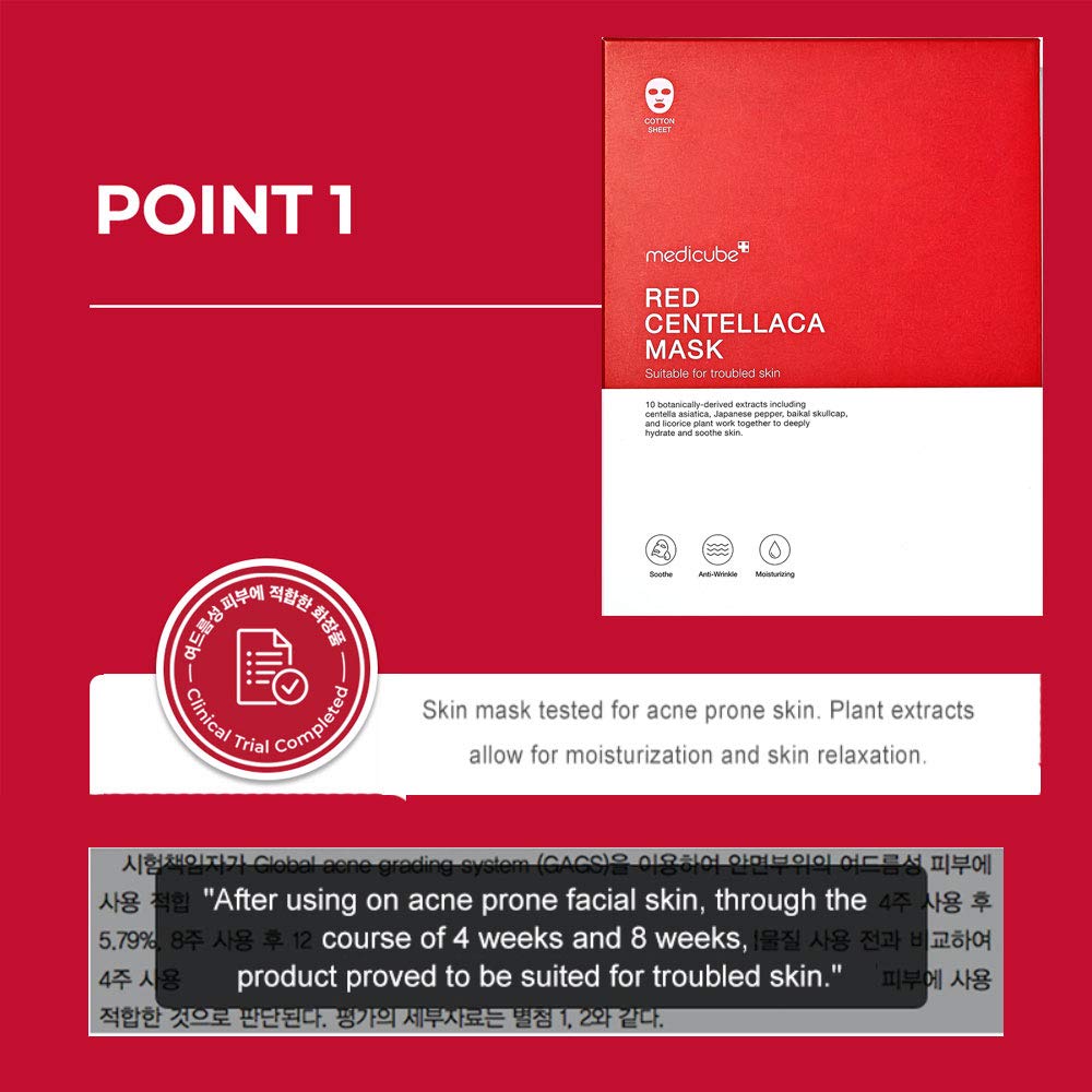 MediCube Red Centellaca Mask 25g (Half-Dozen) : Amazon.sg: Beauty