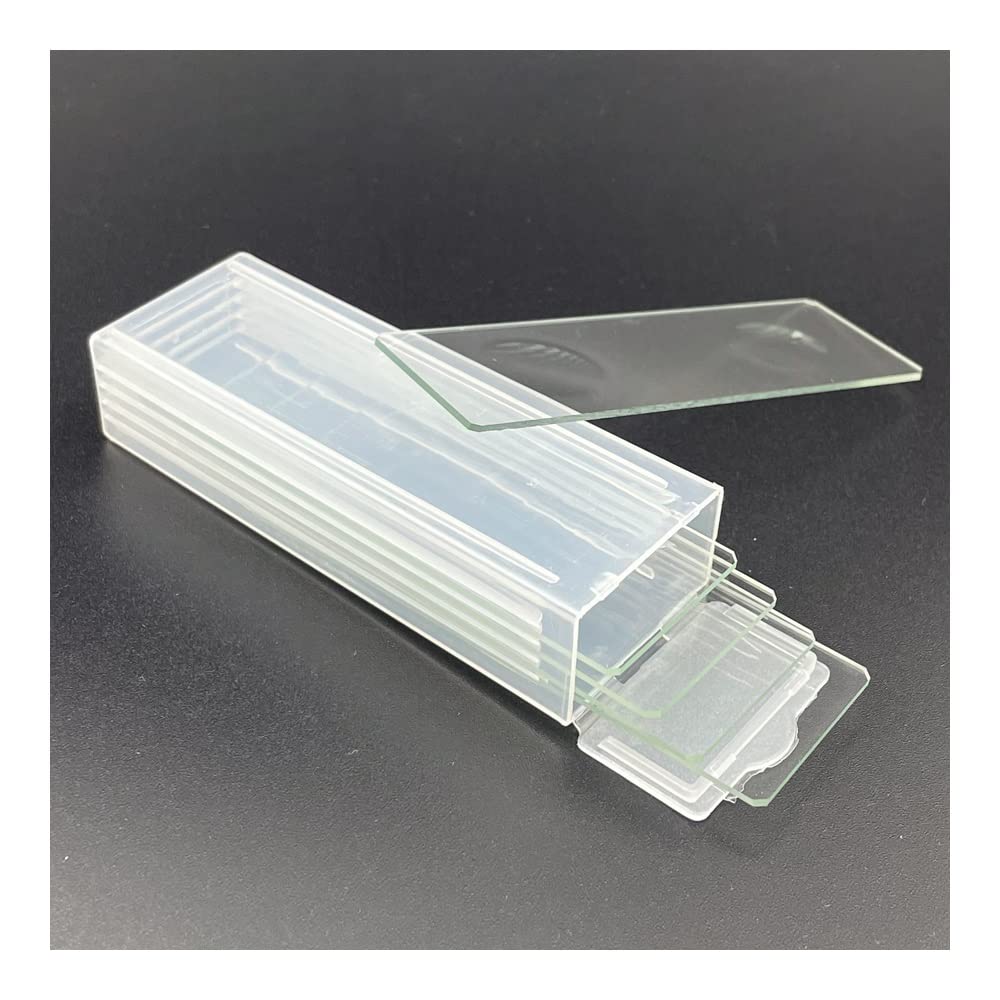 Microscopio Vetrini da microscopio concavi singoli o doppi da 25 pezzi, vetrini riutilizzabili for campioni in bianco da laboratorio, adatti for campioni liquidi con scatola(7103 SIngle Concave)