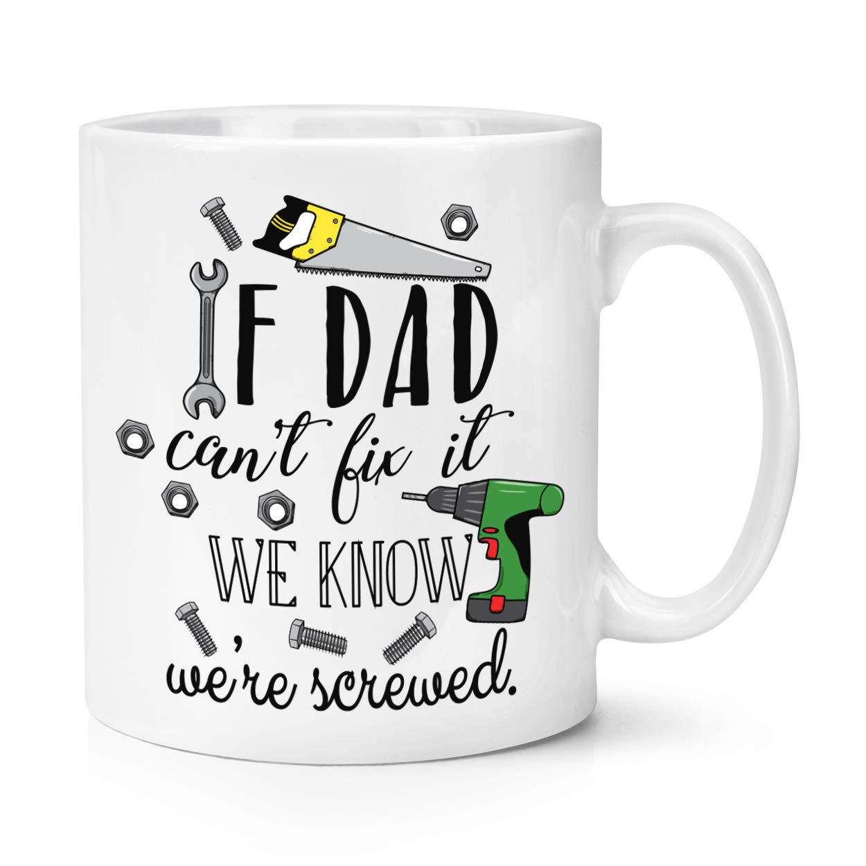 If Papà Can'T Fix It We Know We'Re Avvitato 341ml Latte Tazza