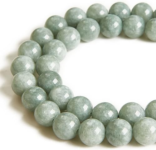 Miniatura 2 de 100 cuentas de jade birmano de 0.394 pulgadas (0.394 in) cuentas de piedras preciosas naturales redondas sueltas para hacer joyas