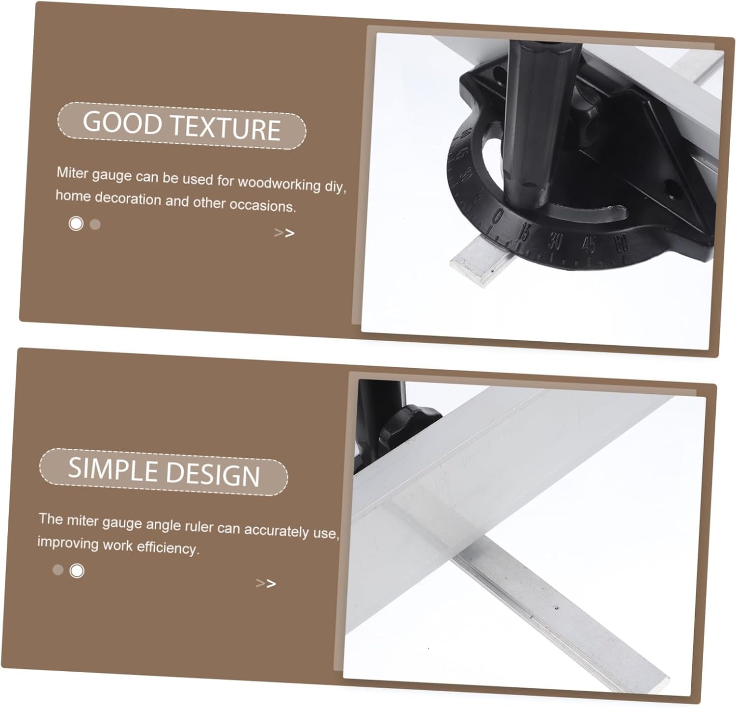 Aluminum Alloy Push Angle Ruler Woodworking Gauge Tool for Table Saw Miter Gauge Router Fence Precision Miter System