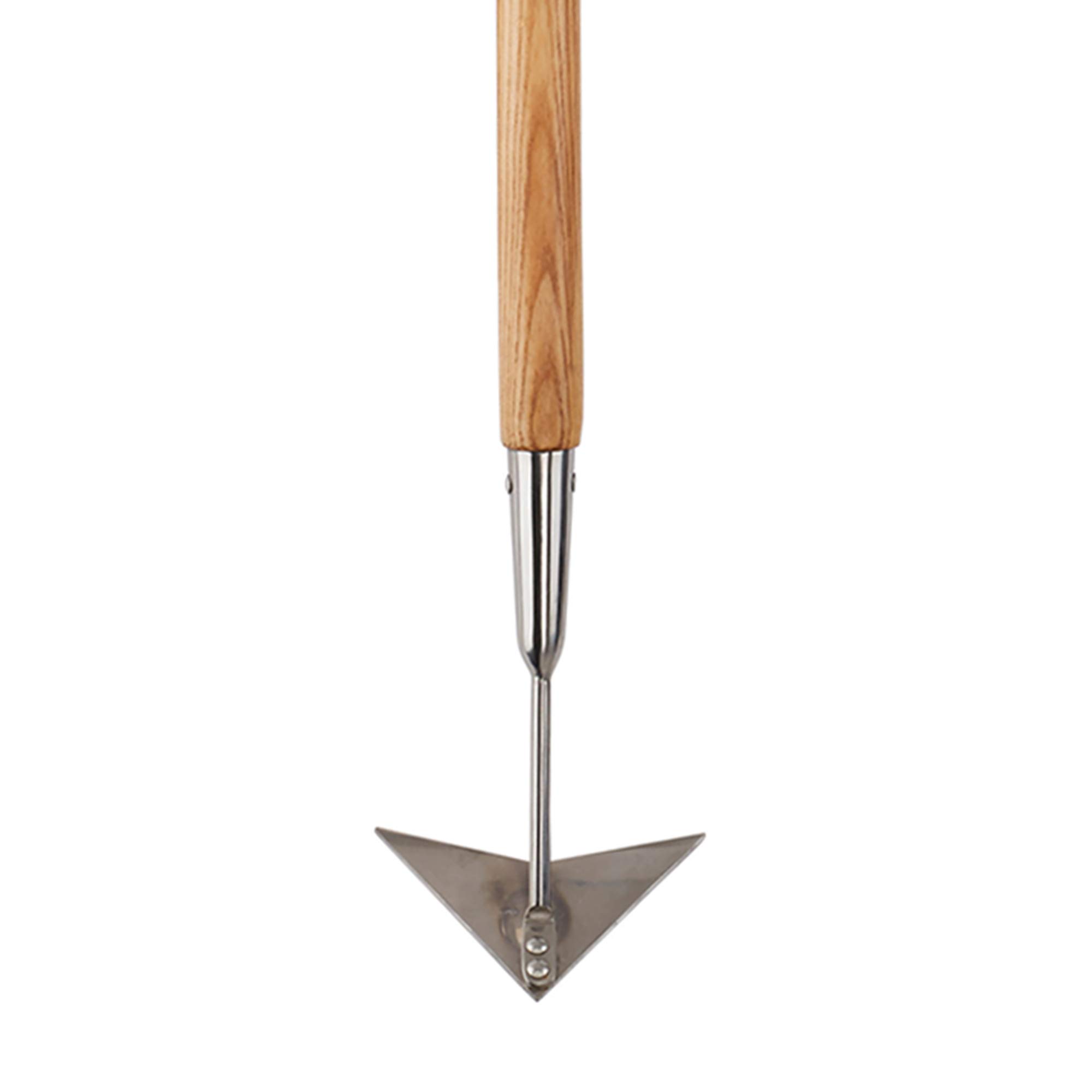 Kent & Stowe Azada de Mango Largo – Azada de jardín de Acero Inoxidable contra Las Malas Hierbas, desbrozadora con Mango de Madera, tamaño: 152 cm