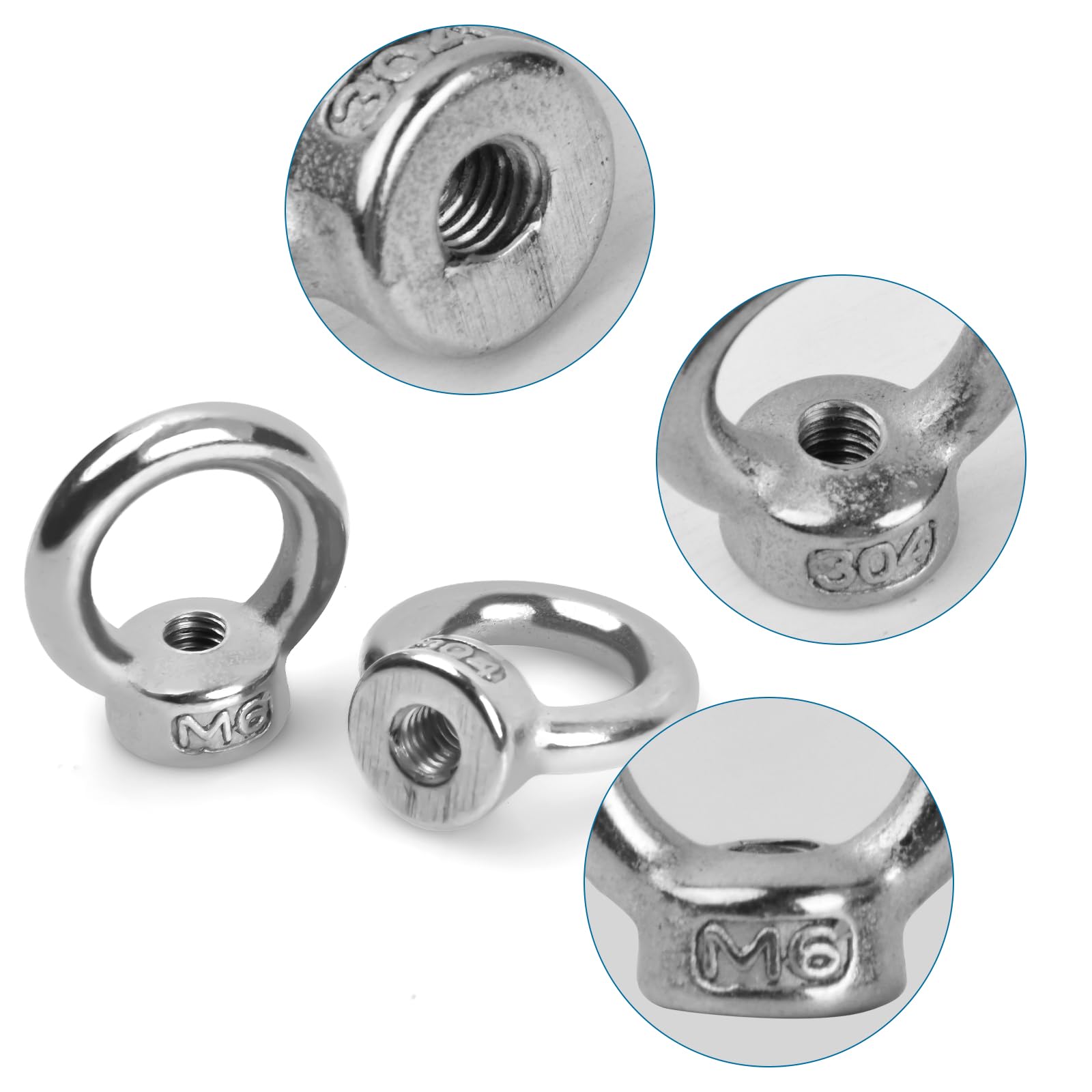 50x M3 Dado Zigrinato Din 467 - 12mm - Altezza 3mm - Acciaio Brunito - Foto 9