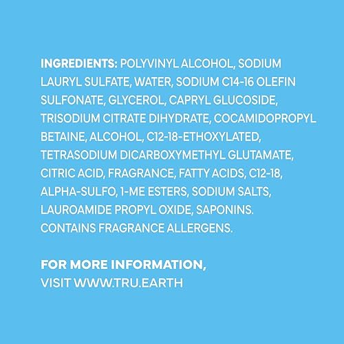 Miniatura 8 de Tru Earth Hojas de detergente para ropa seca compactas - Hasta 64 cargas (32 hojas) - Sin parabenos - Detergente original Eco-Strip sin líquido