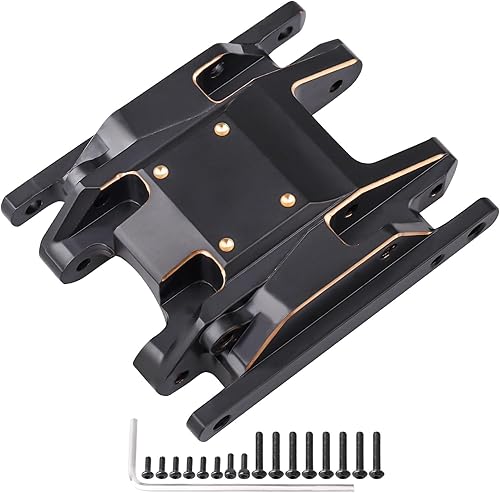 HobbyPark 2.33 oz Latón Skid Plate Transmisión Mount para TRX4M 1/18 RC Crawler Car Actualizaciones Heavy Duty Contrapeso Chasis Piezas