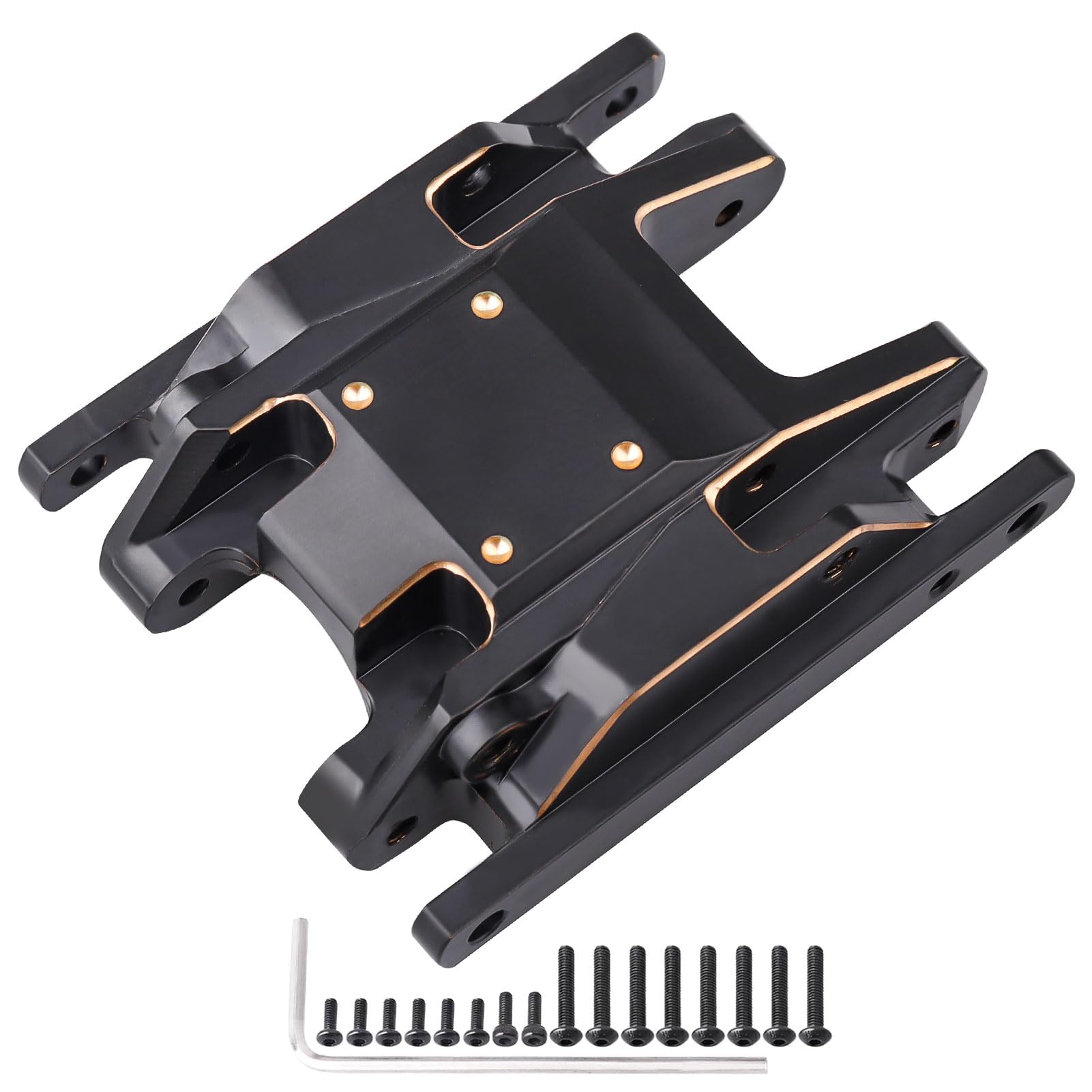 HobbyPark 66g Brass Skid Plate Transmission Mount for TRX4M 1/18 RC Crawler Car Upgrades Heavy Duty Counterweight Chassis Parts