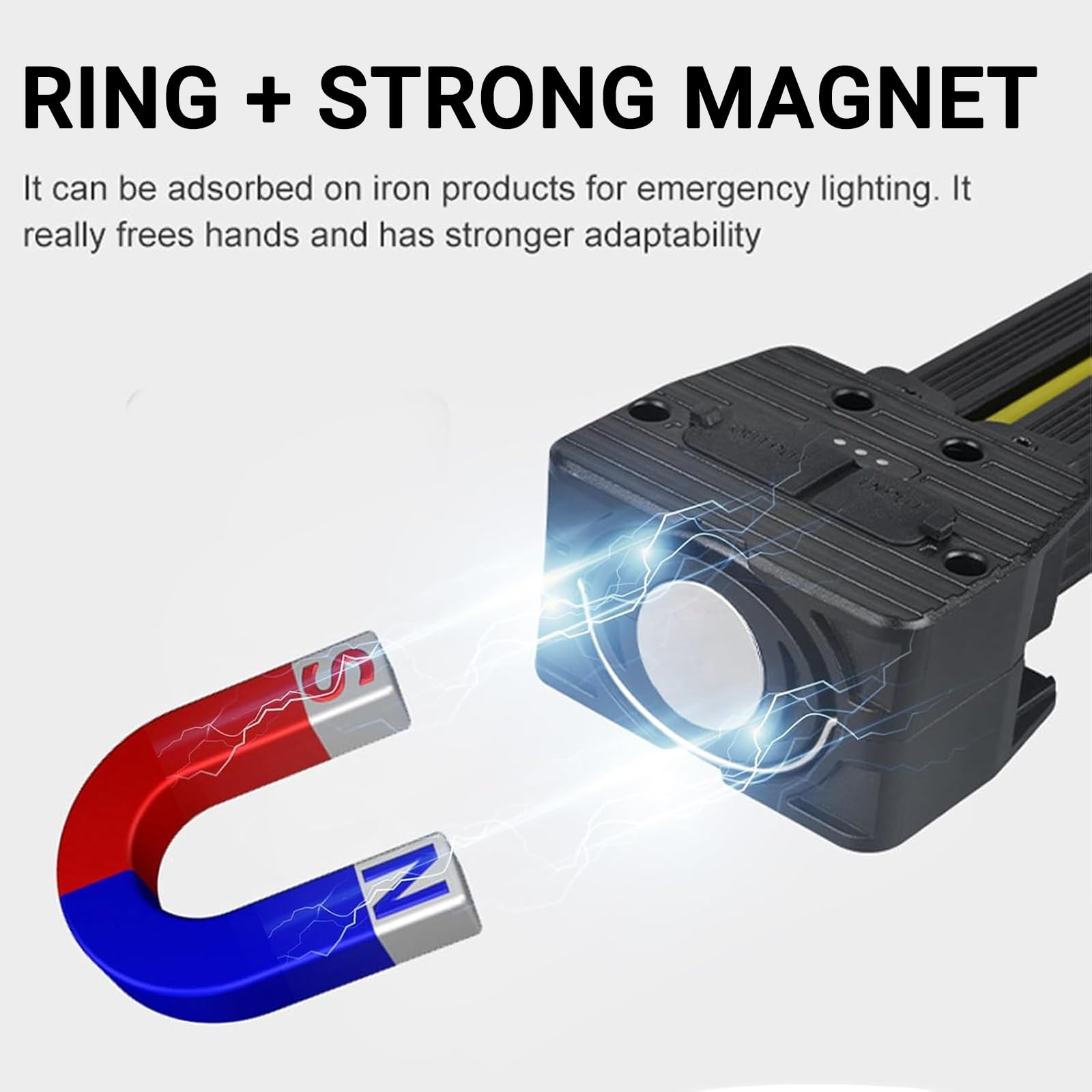 Lampa gimnastyczna, magnetyczna lampa pozycyjna, składana magnetyczna lampa robocza 180 stopni, stawianie lampy gimnastycznej, ściemniacz o 7. prędkości, z haczykiem, na kemping na zewnątrz