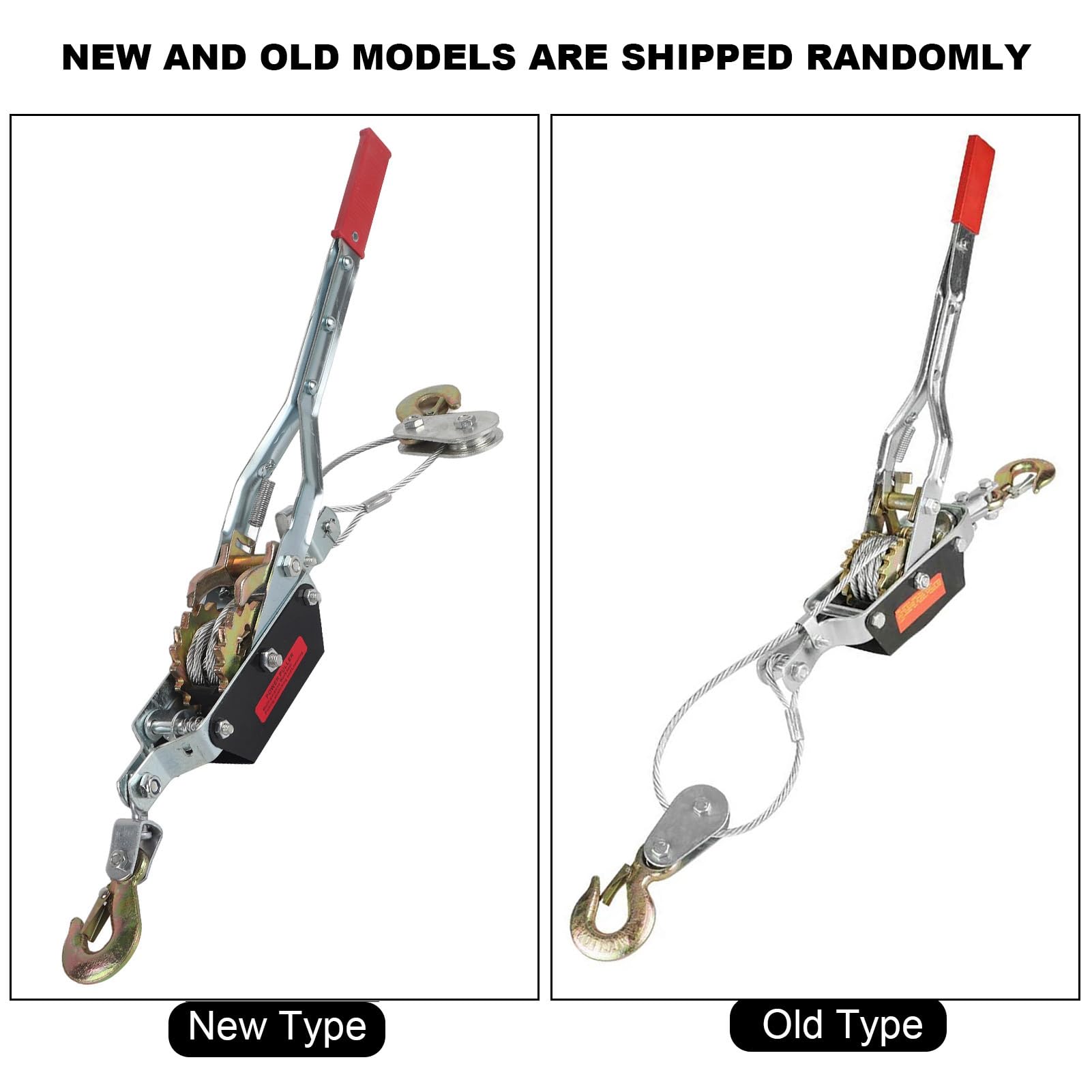 Dioche Kabelzug, Drahtseil-Hand-Power-Puller, Mini-Spanner, 4 Tonnen, Robustes Stahl-Doppelhaken-Werkzeug für BAU, Autobahn, Brücke und Maschinen (4T)