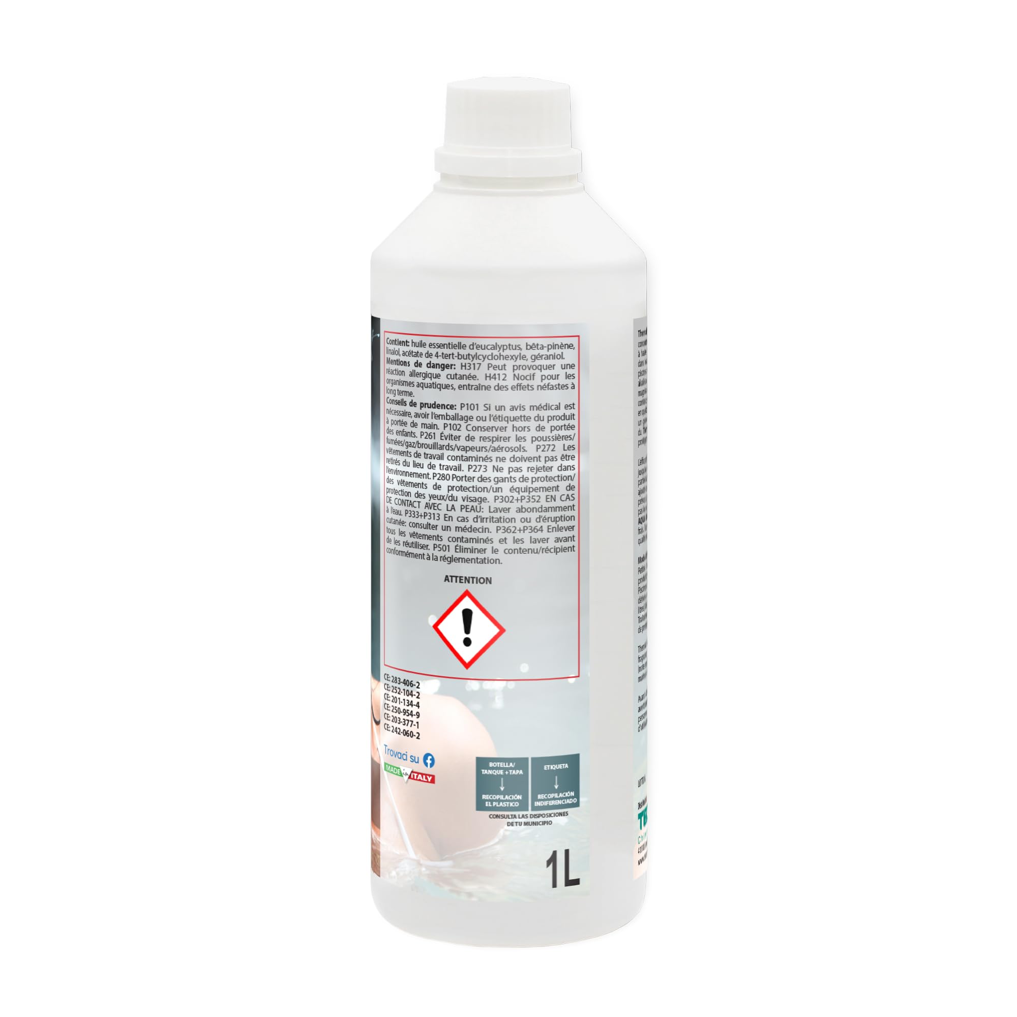 Thermal Bath BALSAMIC 1 Lt - Aqua TERMALE con Magnesio, Potassio e Iodio per Piscina e Idromassaggio (Jacuzzi,Teuco,Dimhora,Index,Bestway, ECC.)