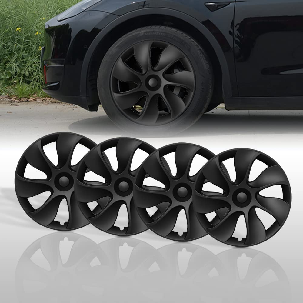 Buy HANSSHOW Tesla Model Y Hubcap 19 Inch 4PCS Model Y Hub Cap