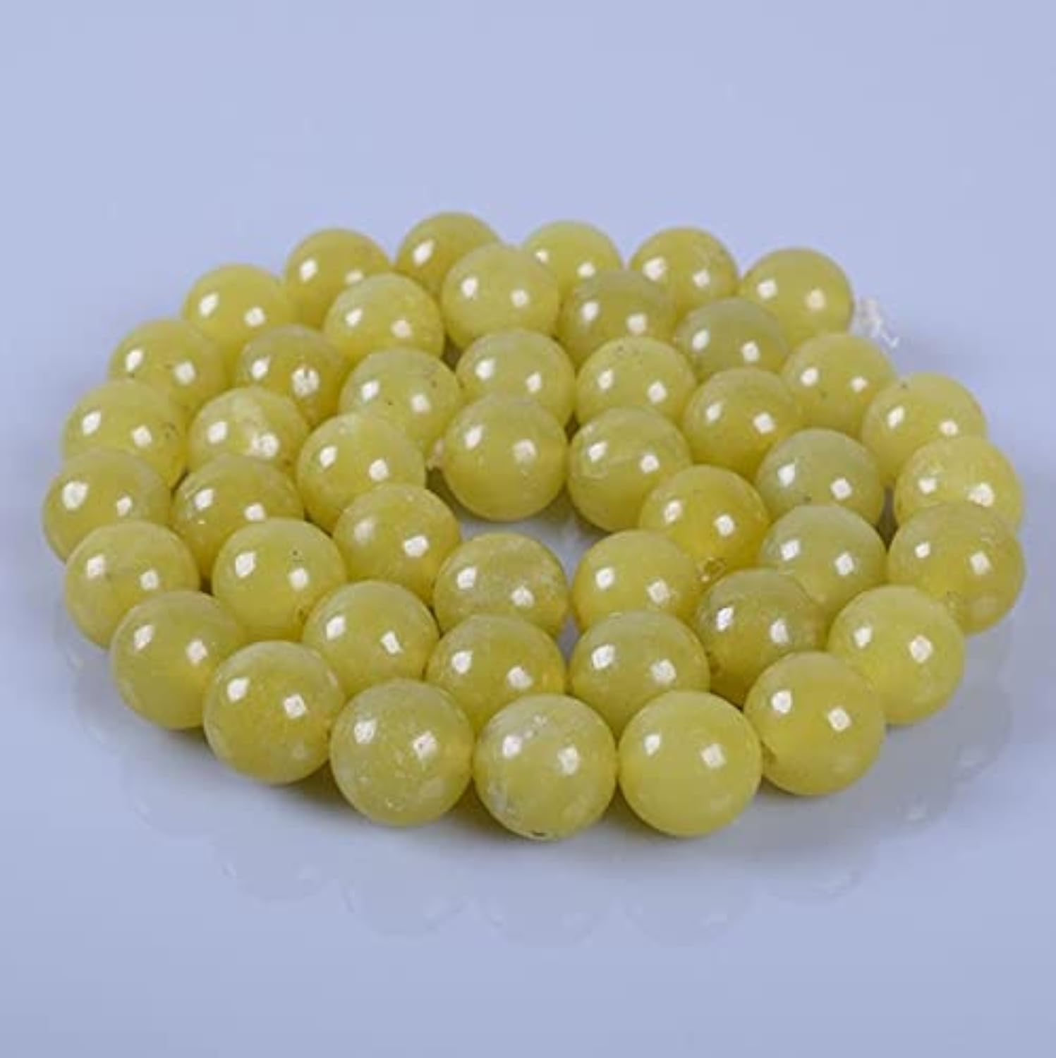 Perles de jade olive 8mm de qualité supérieure en fil 16 pouces