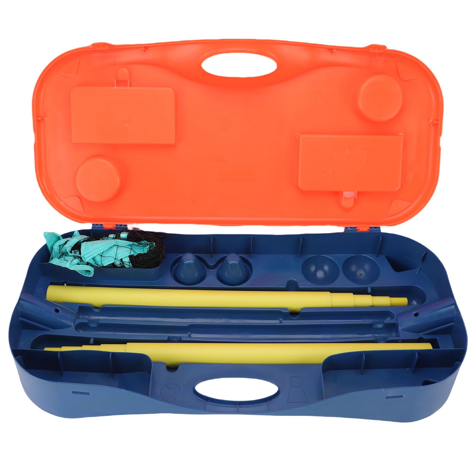 Bádminton Portable Set per la Squadra Sportiva Blu Arancione in Base Al Campo di Stoccaggio in Vacanza in Famiglia