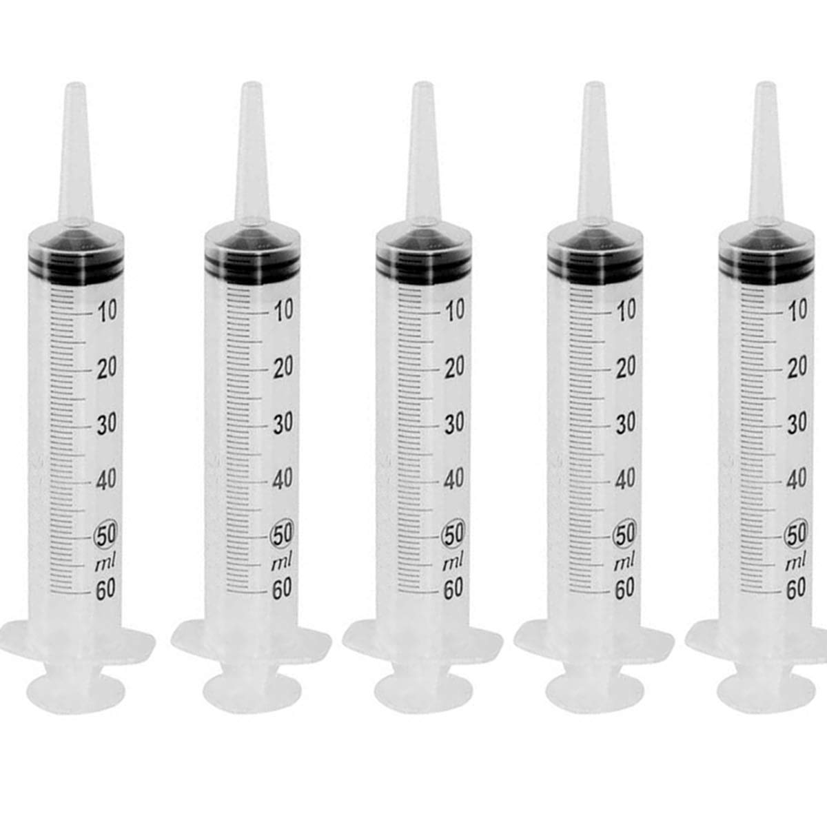 60ml Oral Syringes by Terumo 5 Pack Catheter Tip, No Needle, FDA Approved, Without Needle