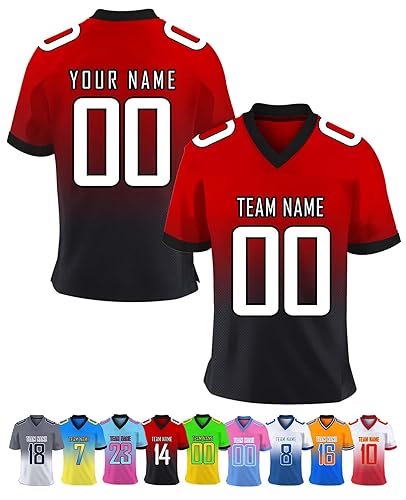 Custom Football Jersey Personalized Team Name Number Practice Jerseys Customized