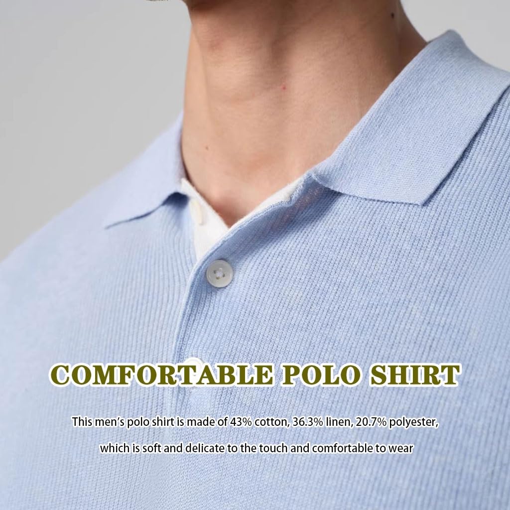 Polo De Punto Transpirable De Manga Corta, Top Suave con Cuello De 3 Botones, para El Trabajo
