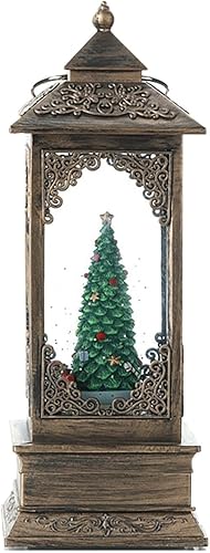 BZGKNUL Caja de música de cristal farol LED brillante para nieve adorno de Navidad ventana de ensueño bola de nieve castillo de cristal