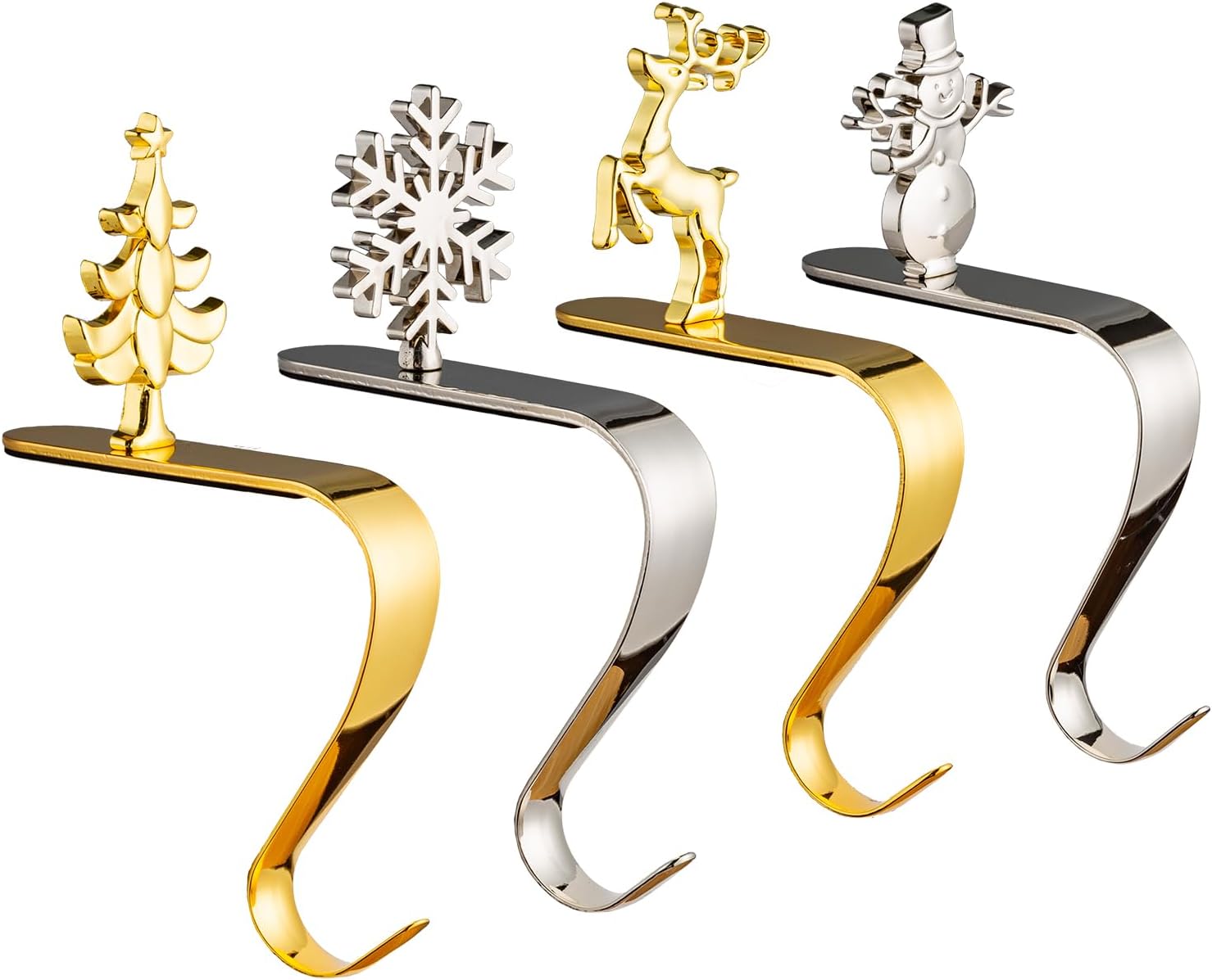 Tandefio 10 Pcs Christmas Stocking Holders for Mantle with