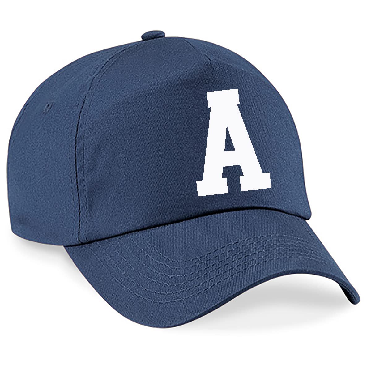 4sold Niños Azul Marino Algodón A-Z Summer Sun Hat Niños Escuela Niños Niños Gorras Sombrero Deporte Niño Niña Béisbol Ajustable Protección UV del Sol