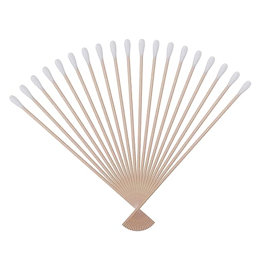 Miniatura 7 de 1600 hisopos de algodón de 6 pulgadas con palos de madera, aplicadores largos con punta de algodón, palos de algodón de limpieza con mango de madera