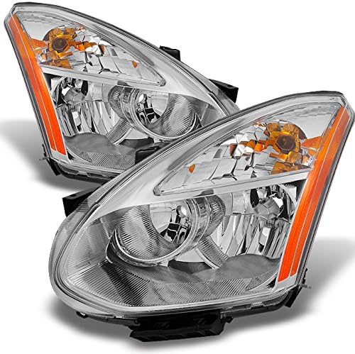 AKKON - Fits 2008-2014 Rogue SUV Halogen Type Clear Headlights Driver Left + Passenger Right Side Replacement Pair Set
