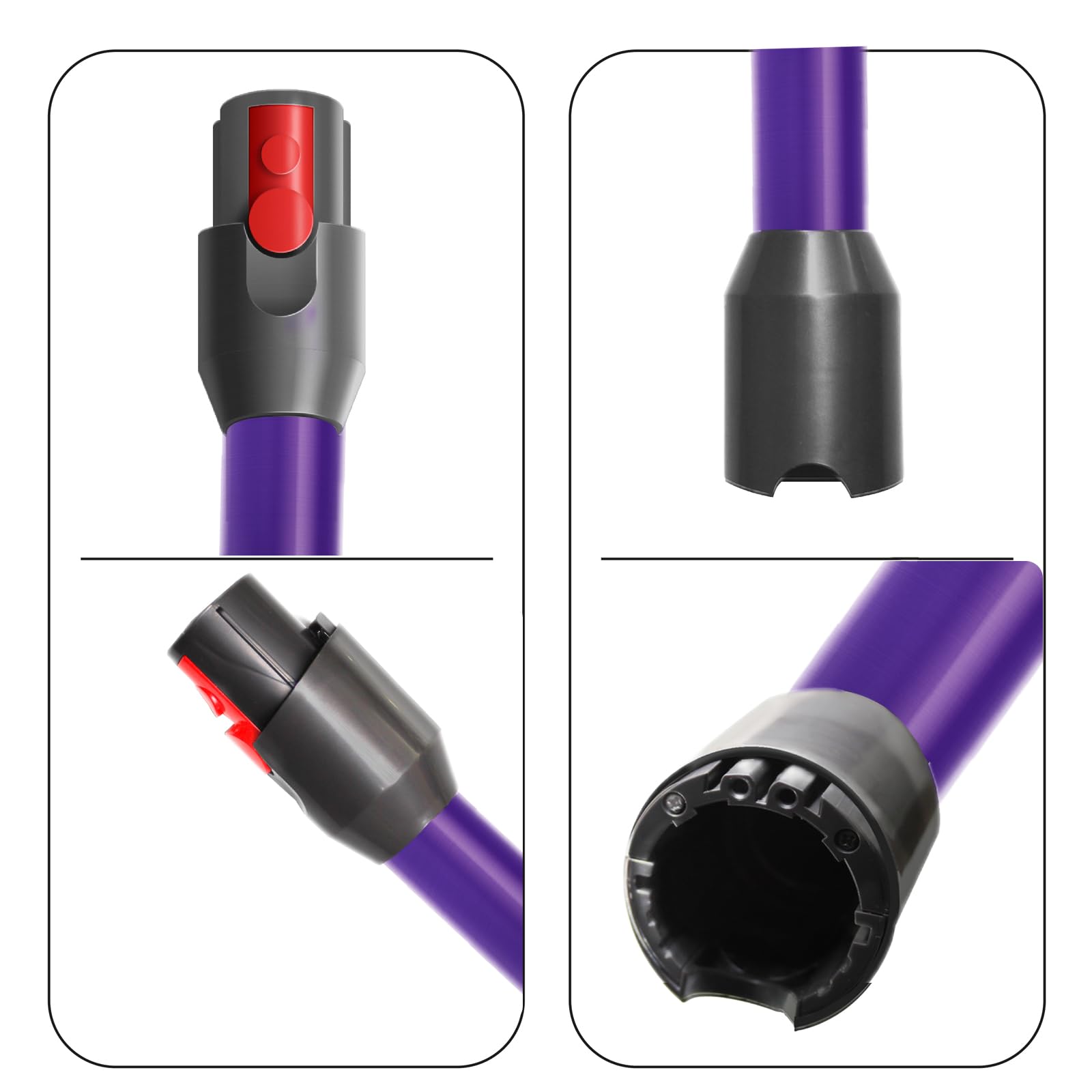 Tubo di Prolunga per Dyson V12 Slim Aspirapolvere, 74 CM, Viola, ABS Premium e Alluminio, Attacco Rapido di Ricambio