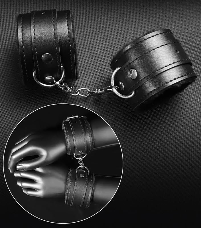 Schwarzes Leder 10 StüCk Set Yoga FüR AnfäNger, Morbido Komfort Sport Extreme Set Yoga ZubehöR, Set Krafttraining, Geschenk Pro Paar