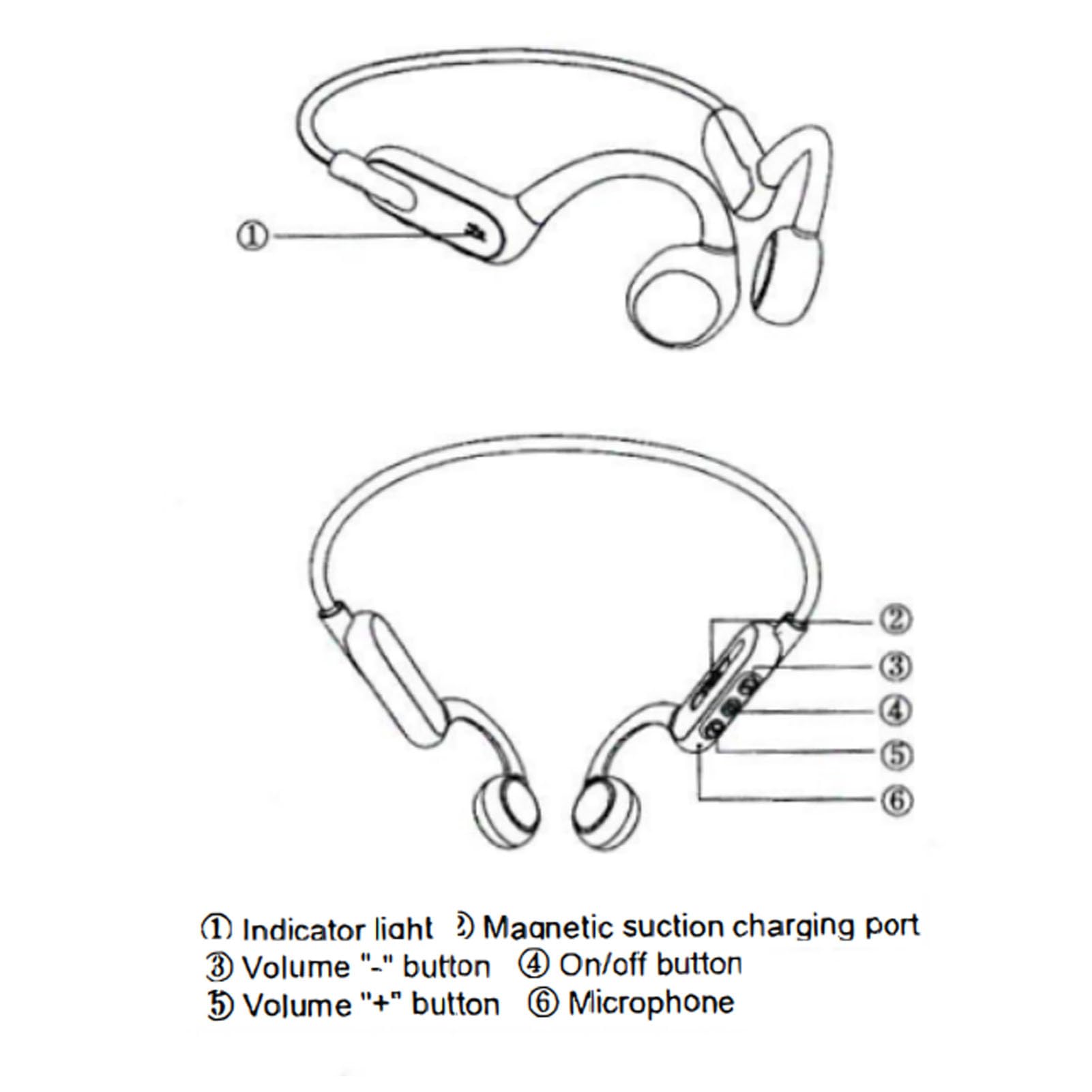 Naroote Cuffie a Conduzione Ossea, Cuffie Bluetooth 5.4 con Archetto da Collo, a Orecchio Aperto con Microfono e Stereo HD, IPX8 per Corsa, Allenamento, Sport, Palestra, Guida Ed Escursionismo