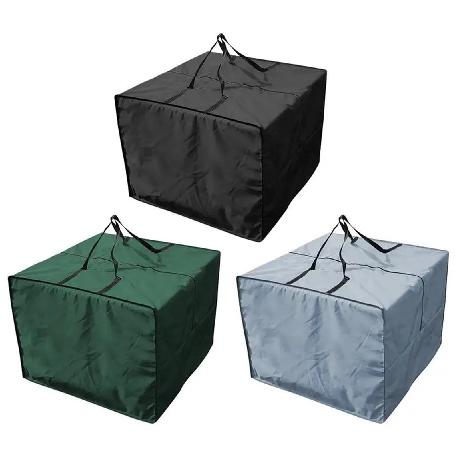 Aufbewahrungshülle für Gartenkissen Aufbewahrungstasche mit großer Kapazität, Möbelsitzkissen, Aufbewahrungstasche for den Garten im Freien, Sitzschutzhülle, wasserdicht, multifunktional(Black)