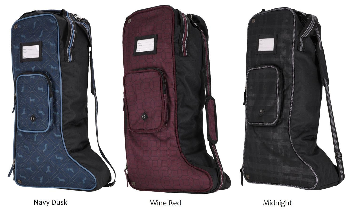 NETPROSHOP Stiefeltasche für Reitstiefel Designwahl Schafthöhe: ca 58 cm, Farbe:Midnight