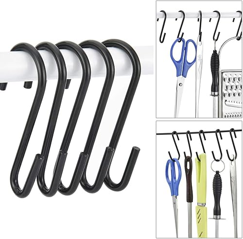 Miniatura 4 de 30 ganchos Roontin S, perchas resistentes, ganchos de metal para colgar ollas y sartenes, tazas de café, utensilios, ropa, jeans, toallas en la