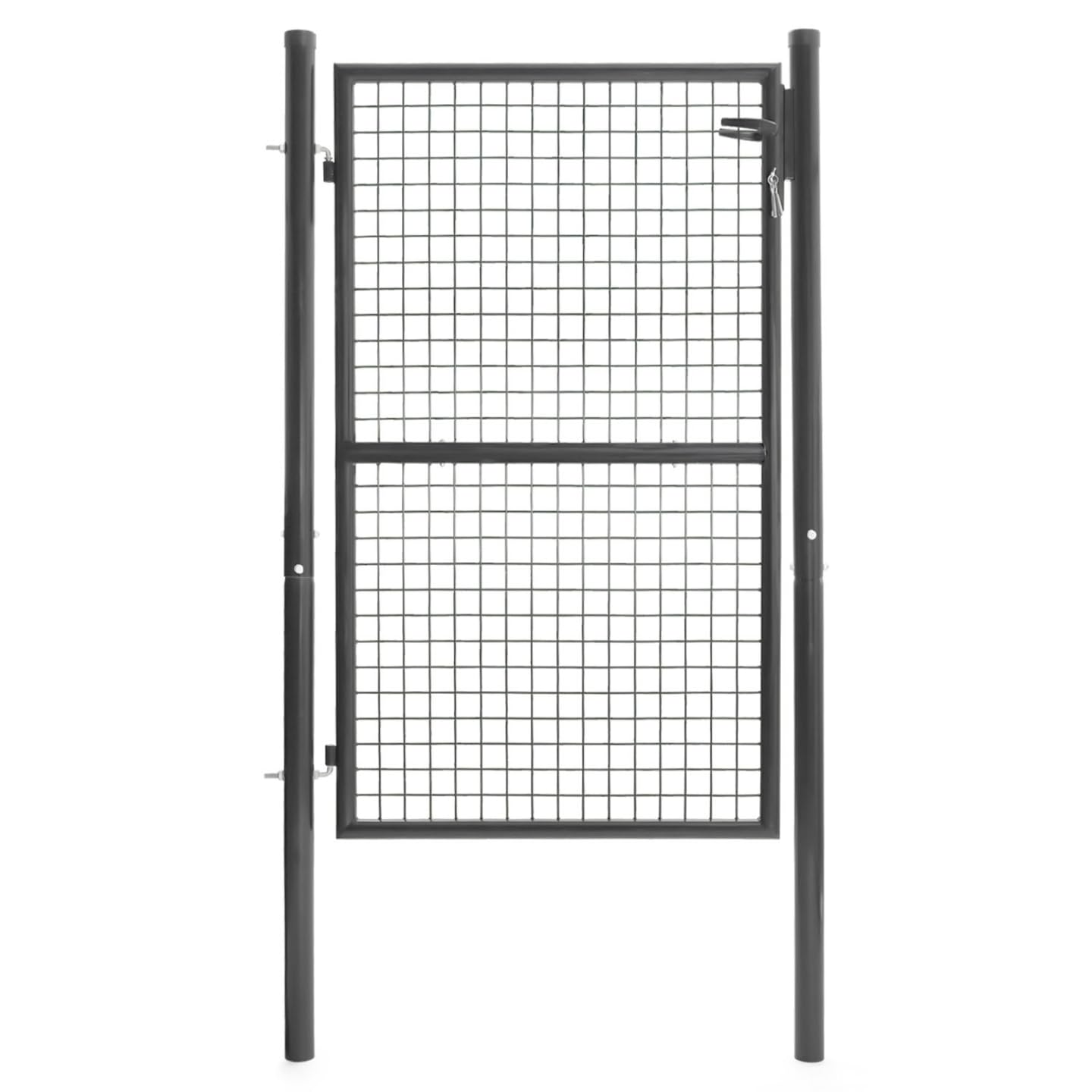 IDMarket - Gartentor 105 x 150 cm aus anthrazitgrauem Stahl mit Schloss und Griff