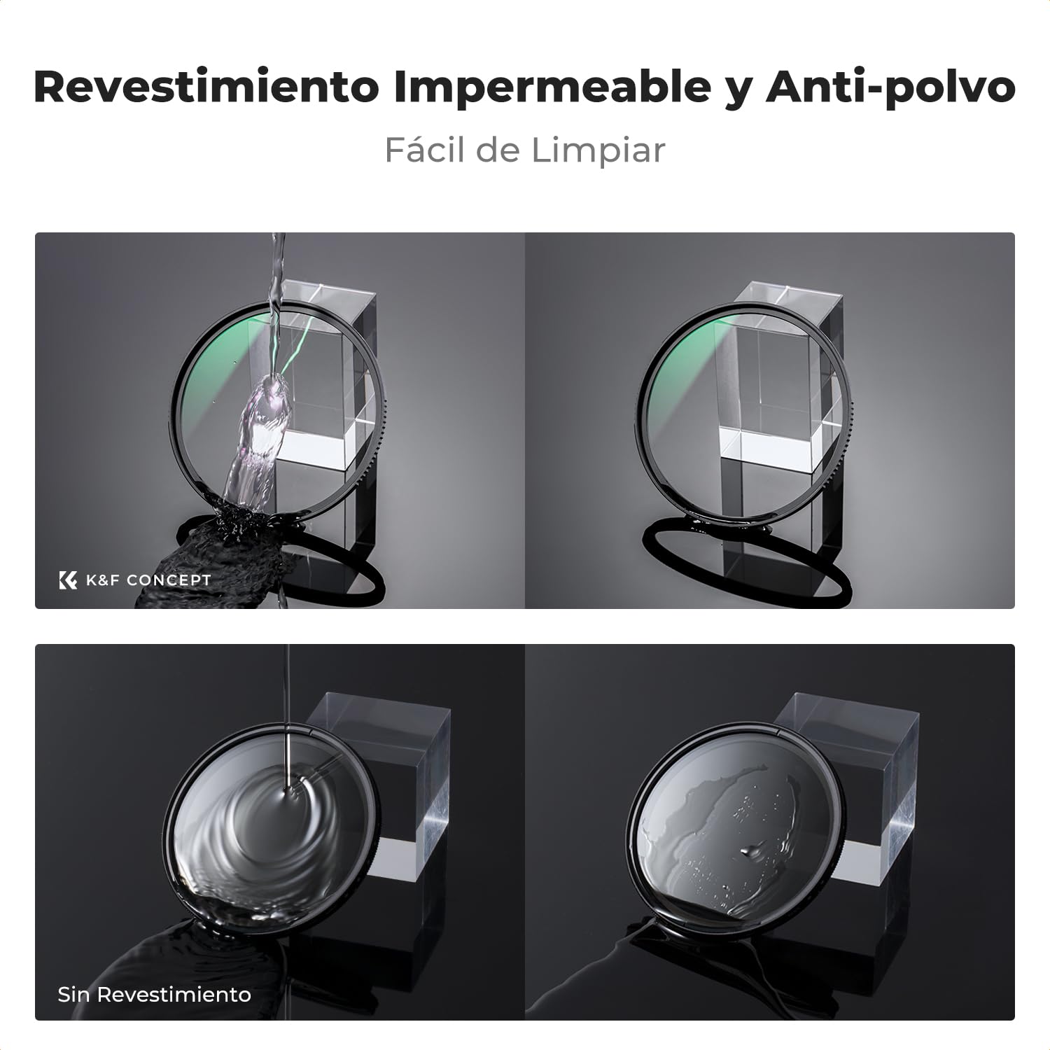 K&F CONCEPT Nano-D Filtro 82mm Polarizador Circular CPL Slim HD de Vidrio Óptico con 24 Capas Nano Revestimiento
