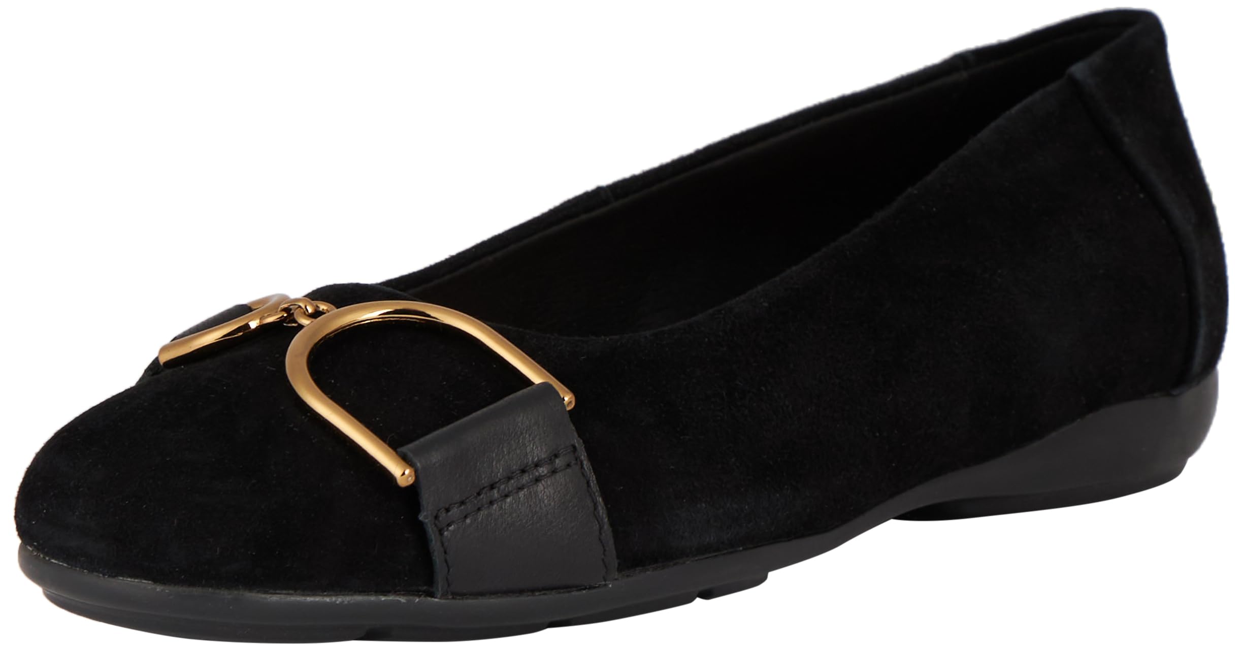Geox Women's D Annytah B Ballet Flat, Black, 6.5 UK