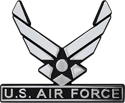 U.S. Air Force Hap Arnold Wings Chrome Auto Emblem