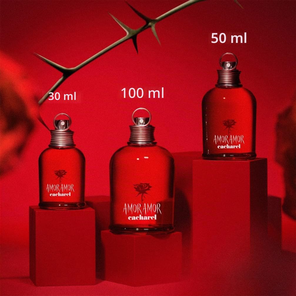 Cacharel Amor Amor Gift Set for Women, Eau de Parfum Spray Perfume 3.4 Fl. Oz. and 1.0 Fl. Oz.