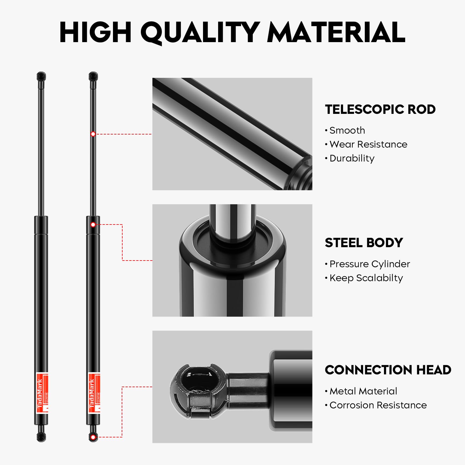 2-Piece Rear Liftgate Struts For 2007-2014 Escalade, Suburban, Tahoe, Yukon - Part #6156 Replacement