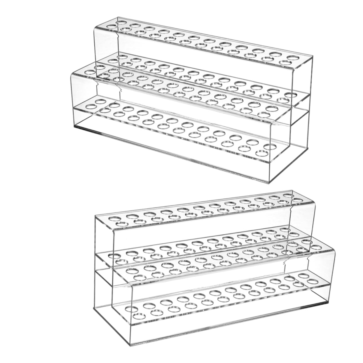 VILLCASE 2pezzi Portapenne in Plastica Trasparente da Organizzatore da Scrivania Espositore per Penne e Matite Contenitore Multiforo per Ufficio e Scuola