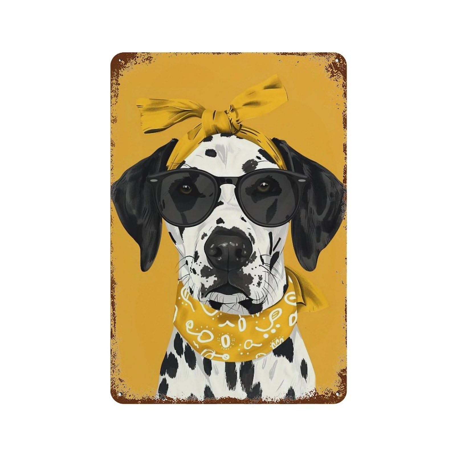 HDURYEYRYY Cool Bandana Beagle 04 Wall Retro Iron Vintage Art Metal Tin Sign Poster Modern Home Cofffee Club Art Bar Shop Decor 30x20cm