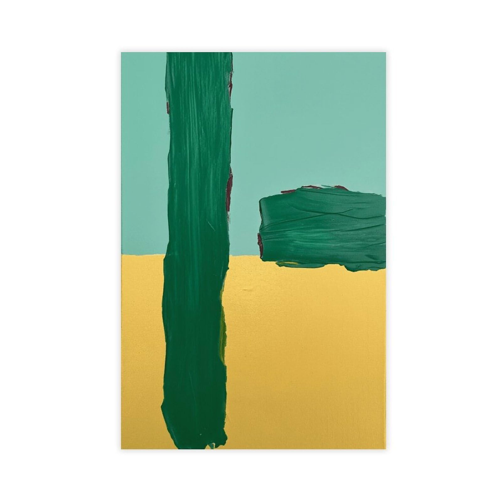 Zguols Warm Desert Abstract And Minimalist Poster 1 Canvas Poster Bedroom Decor Sports Landscape Office Room Decor Gift Unframed Print 20" L X 30" W