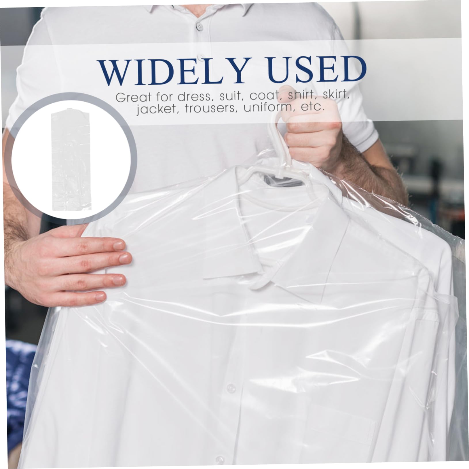 ULTECHNOVO 30piezas Funda Antipolvo para Ropa Transparente Bolsas de Almacenamiento para Trajes Vestidos y Abrigos Solución de Protección contra Polvo para Uso Doméstico y Viajes