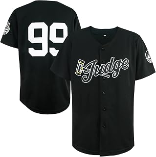 99 Baseball Jersey Embroidered Patches Sewn White Jersey with Navy Stripes