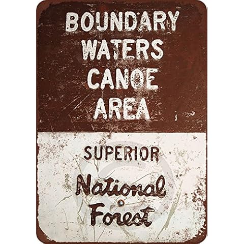 Custom Kraze Boundary Waters Canoe Area Reproduction Metal Sign 8 x 12 Cover