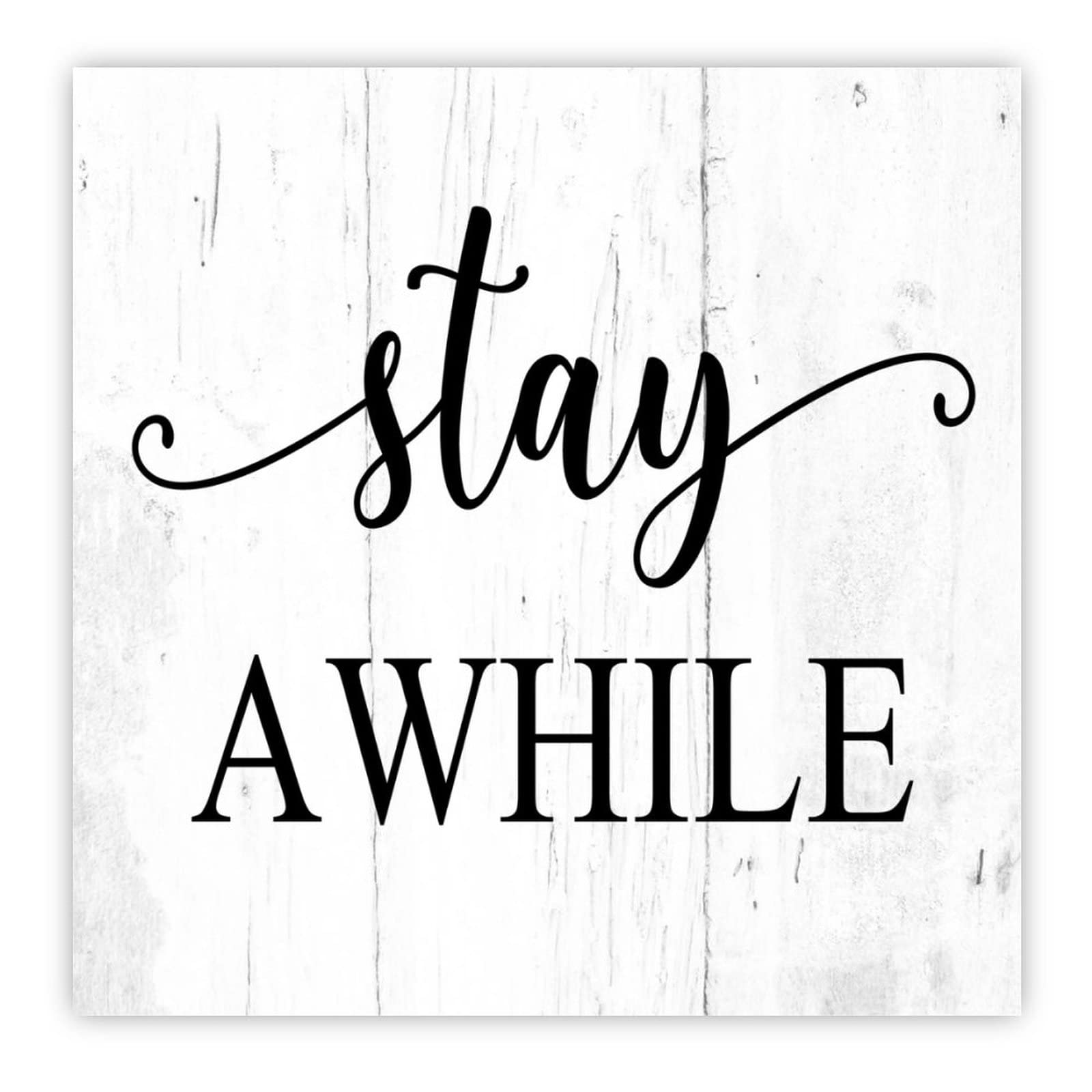 Panneau en bois Stay Awhile pour une ambiance cosy et chaleureuse dans la maison