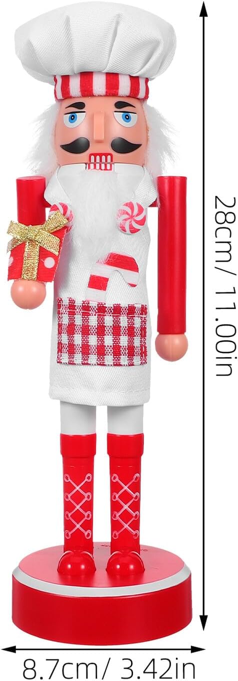 Christmas Lighted Nutcracker Plastic Figurine Nutcracker Soldier Puppet Decor Tabletop Centerpiece Holiday Mantel Decoration
