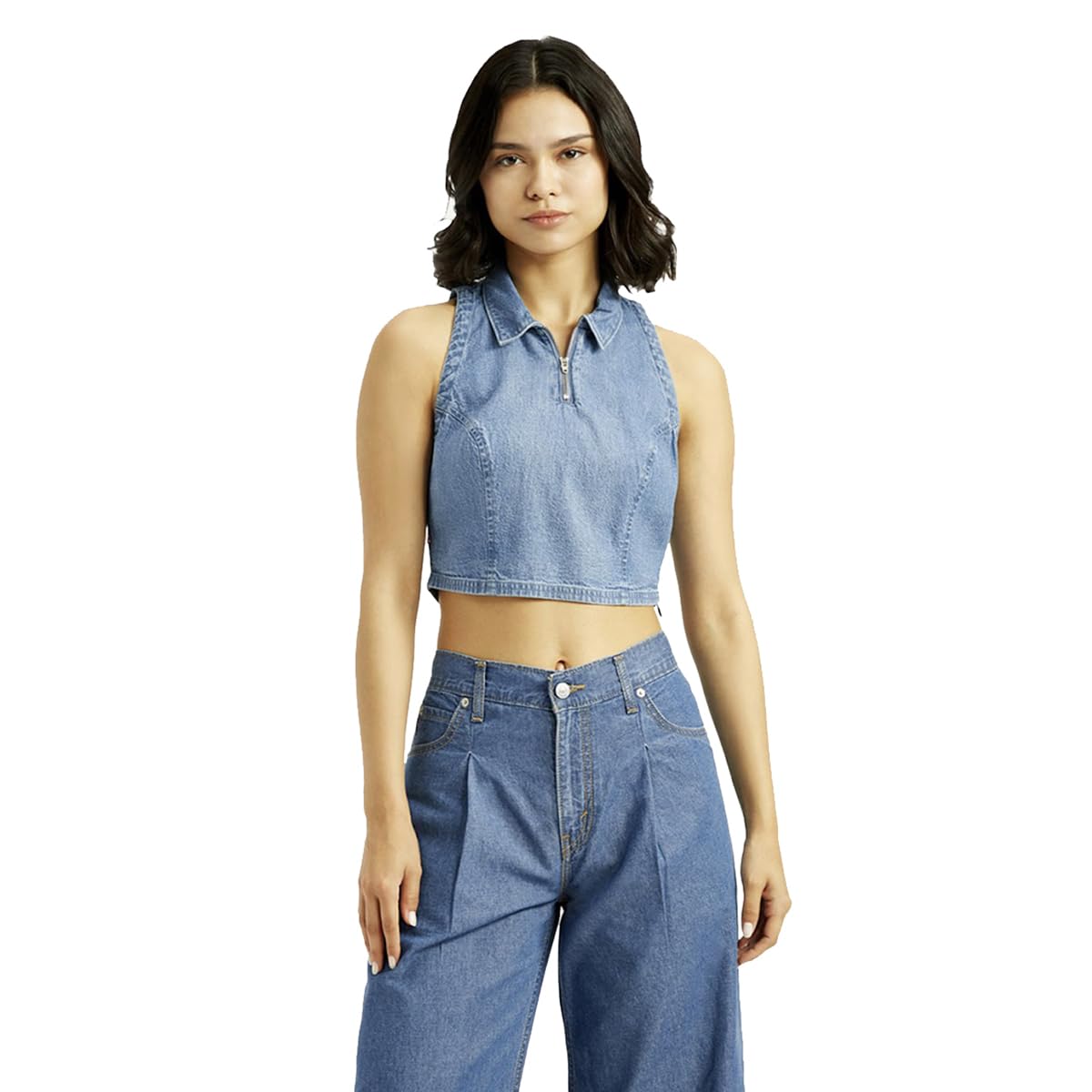 levi's Women's Solid Shirt Collar Top-picture-14