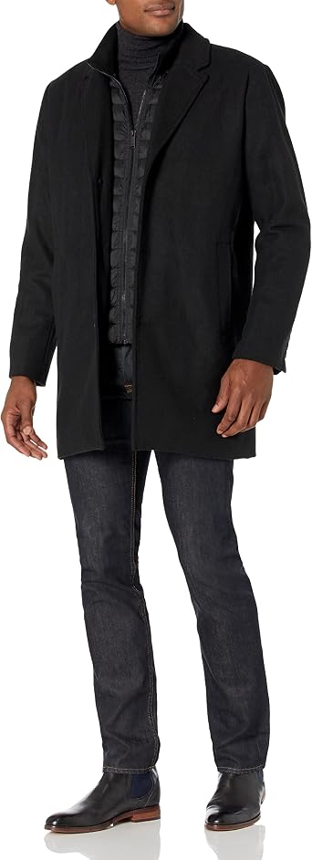 DOCKERS Mens Henry Wool Blend Top Coat Regular and Big & Tall Sizes