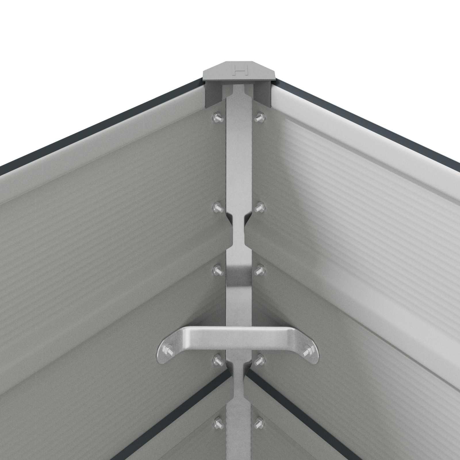 vidaXL Donica Antracyt 580 x 100 x 45 cm Stal Galwanizowana, Donice do ogrodu i na taras, metalowe pojemniki, odporne na warunki, nowoczesne i solidne
